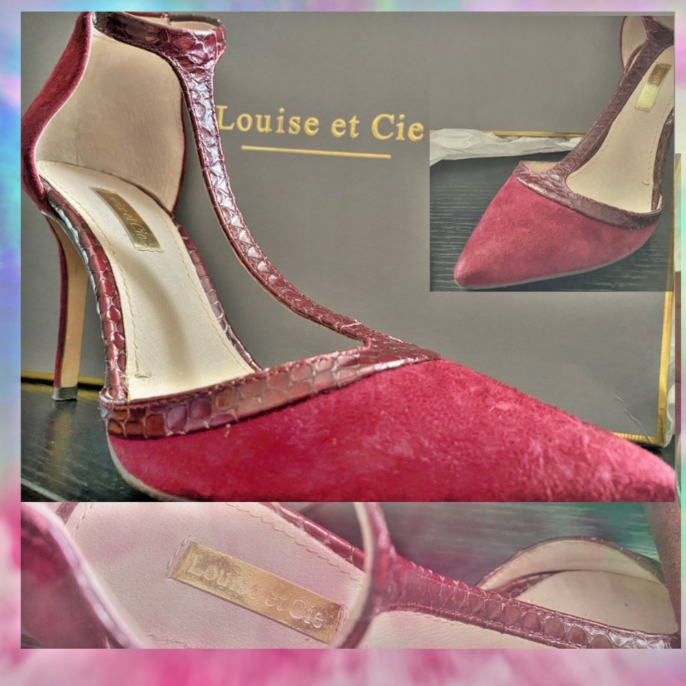 Sold!!!!  louise et cie wine color suede pump